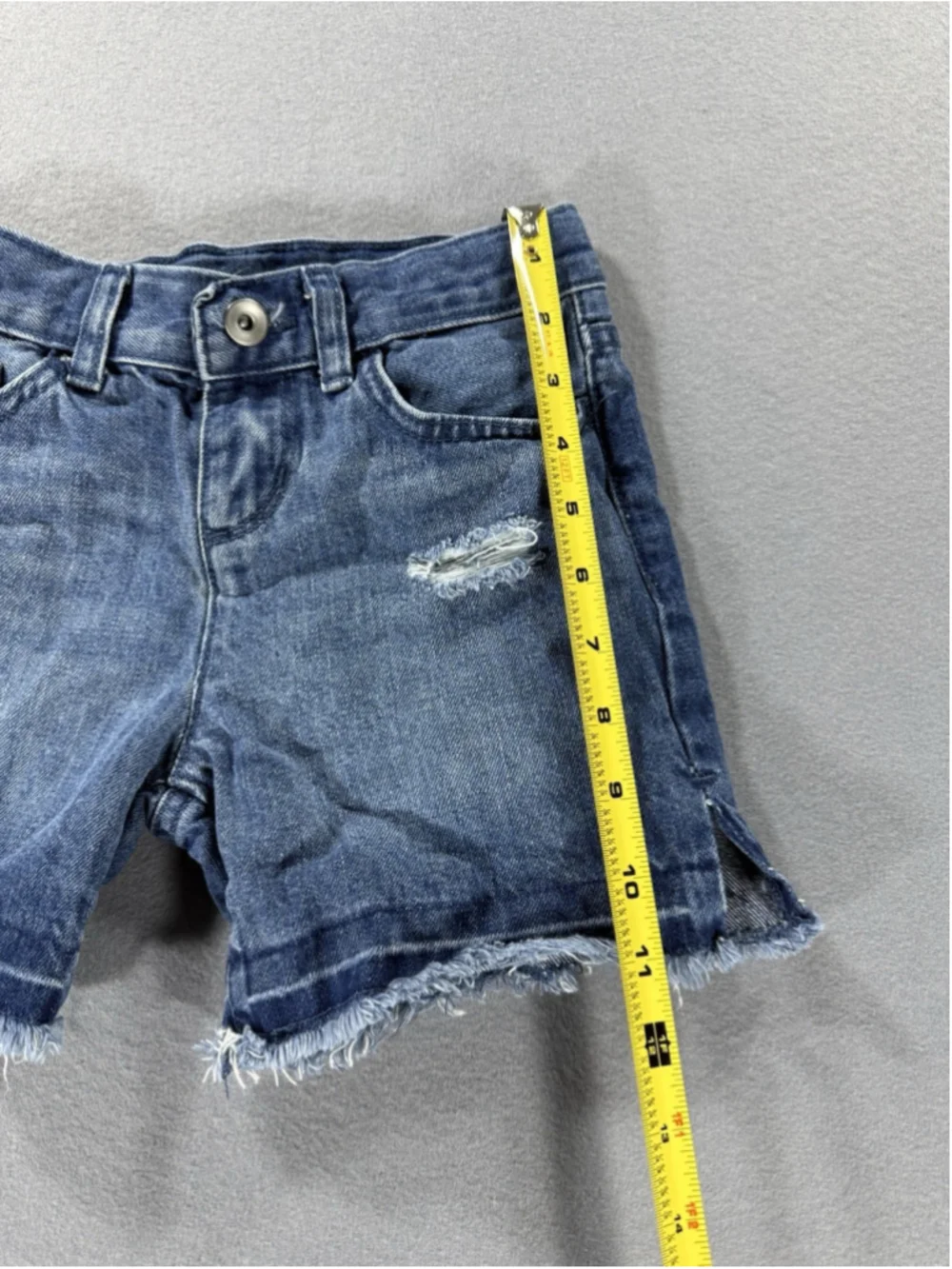 Children’s Place Girls Midi Mi-long Jean Shorts Size 6 Adjustable Waist